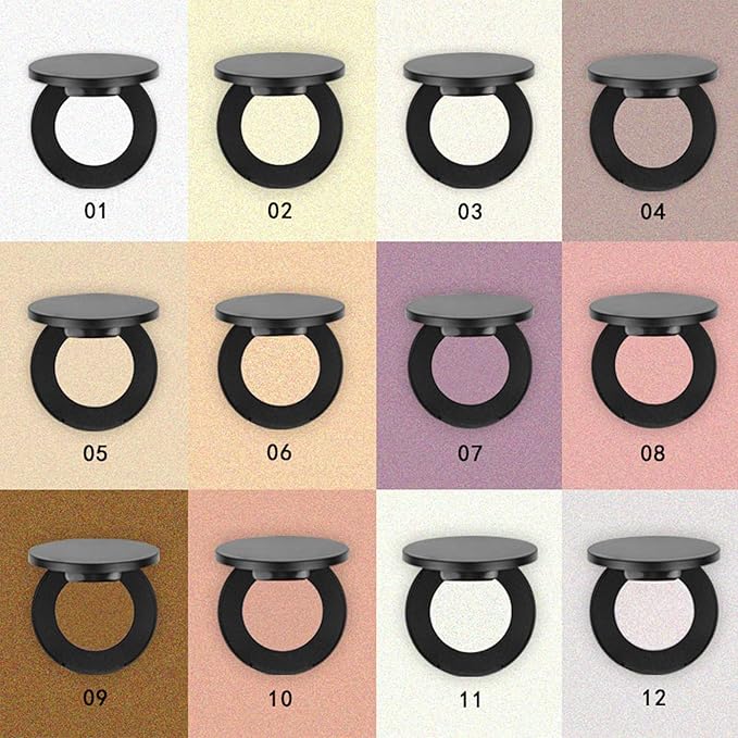 Face Highlighter Powder Palette, Glossy Glitter Illuminator Powder, Highlighter 6