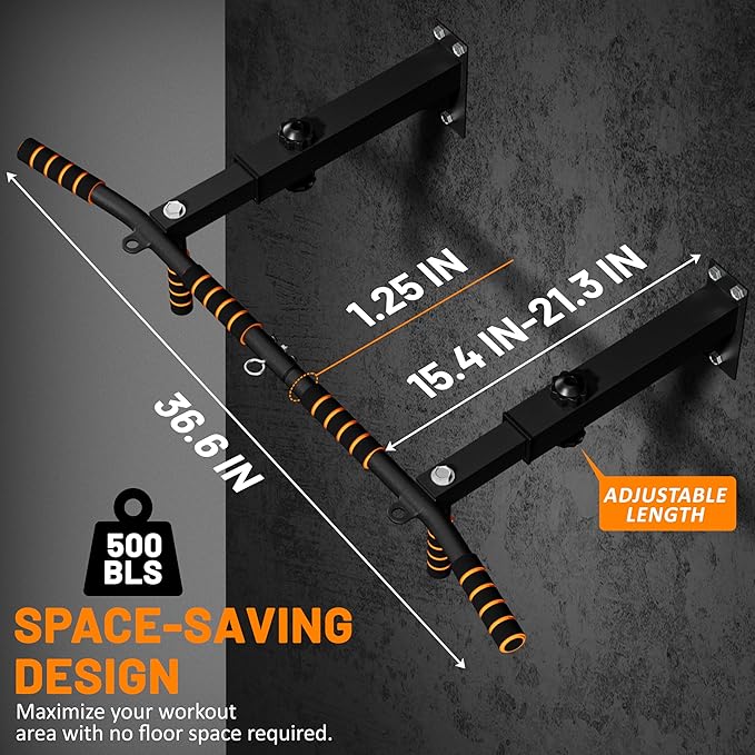 FICTOR Door Pull up Bar for Doorway 30''-37'' Door