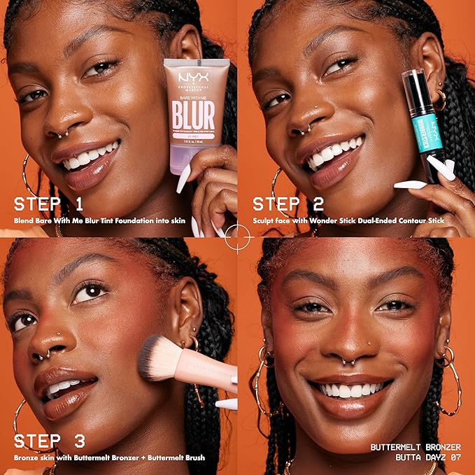 NYX PROFESSIONAL MAKEUP Matte Buttermelt Bronzer, Longwear Face Butta'd Up