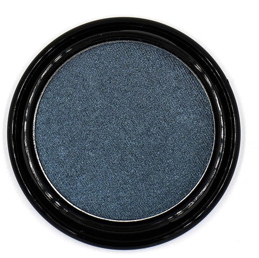 Dark Starry Night Metallic Navy Blue Grey Gray Silver Shimmer Pressed Powder Single Vegan Eyeshadow; Talc, Paraben & Cruelty Free
