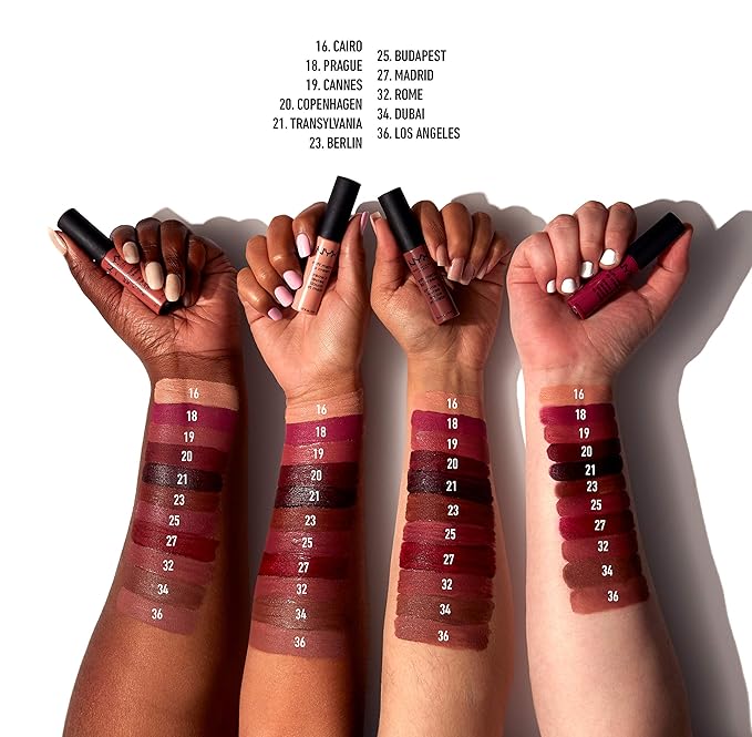 NYX PROFESSIONAL MAKEUP Soft Matte Lip Cream, Lightweight Liquid Lipstick - Budapest (Deep Mauve With Red Undertone)