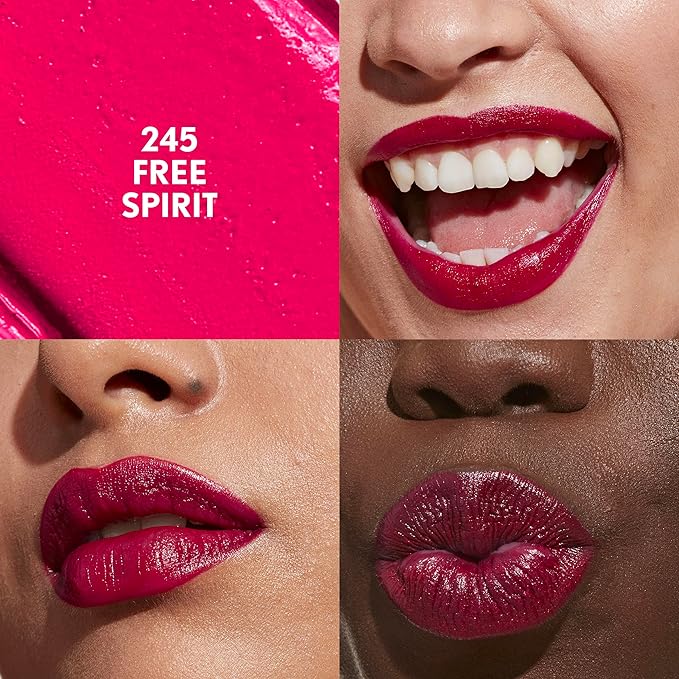 COVERGIRL Clean Lip Color, Free Spirit, Satin Finish, Squalane, Avocado & Aloe, Carmine-Free, Non-Drying, 0.12oz