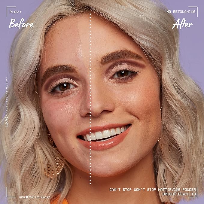 NYX PROFESSIONAL MAKEUP Can't Stop Won't Stop Mattifying Pressed Powder - Bright Peach