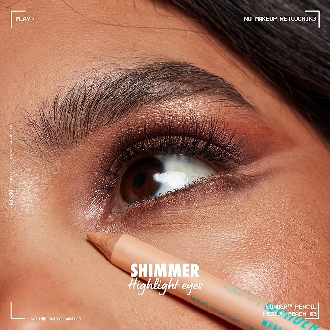 NYX PROFESSIONAL MAKEUP Wonder Pencil, Multi-Use Micro Highlighter Medium Peach