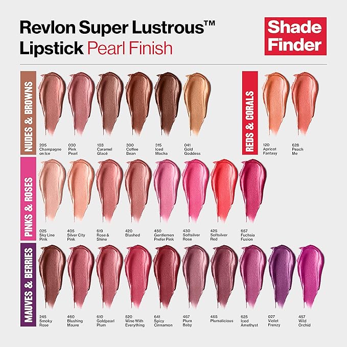 Revlon Super Lustrous Lipstick, Creamy Formula For Soft, Fuller-Looking Lips, Moisturized Feel, 030 Pink Pearl, 0.15 oz