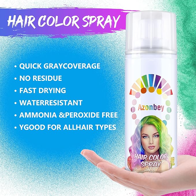 Temporary Natural Hair Color Spray,