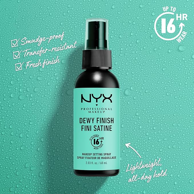 NYX PROFESSIONAL MAKEUP Makeup Setting Spray, Dewy Setting Up Wear