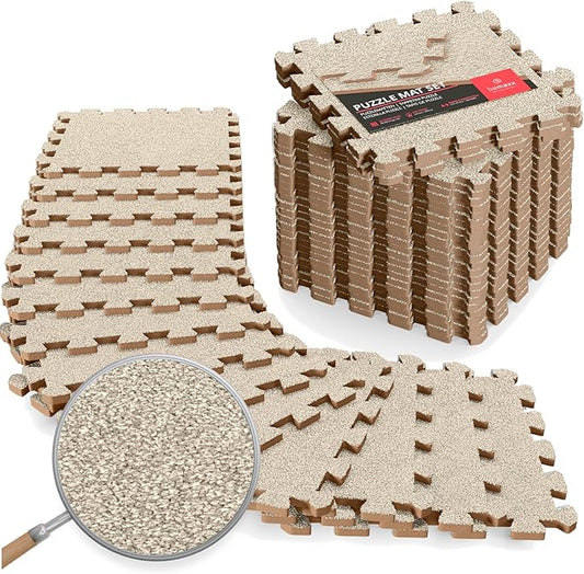 Gym Flooring Set - Interlocking EVA Soft Foam 18 Pieces