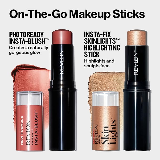 Revlon Blush Stick, PhotoReady Insta-Blush Face Makeup with Gold Kiss, 1.15 Oz