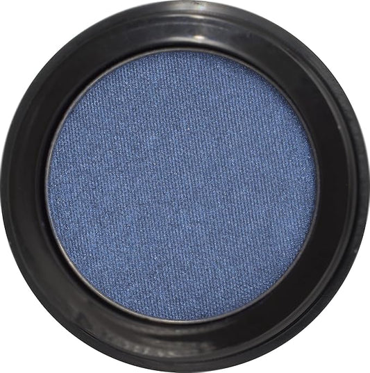 Steel Navy Blue Ice Denim Shimmering Smokey Eye Ocean Grey Pressed Powder Single Vegan Eyeshadow; Talc, Paraben & Cruelty Free