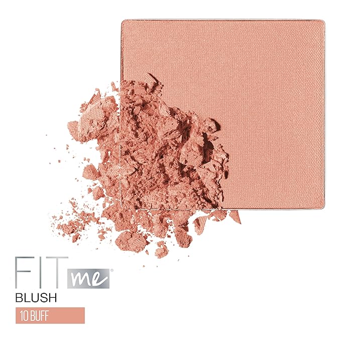 Maybelline Fit Me Blush, Lightweight, Smooth, Blendable, Long-lasting All-Day Face Enhancing Makeup Color, Buff, 1 Count