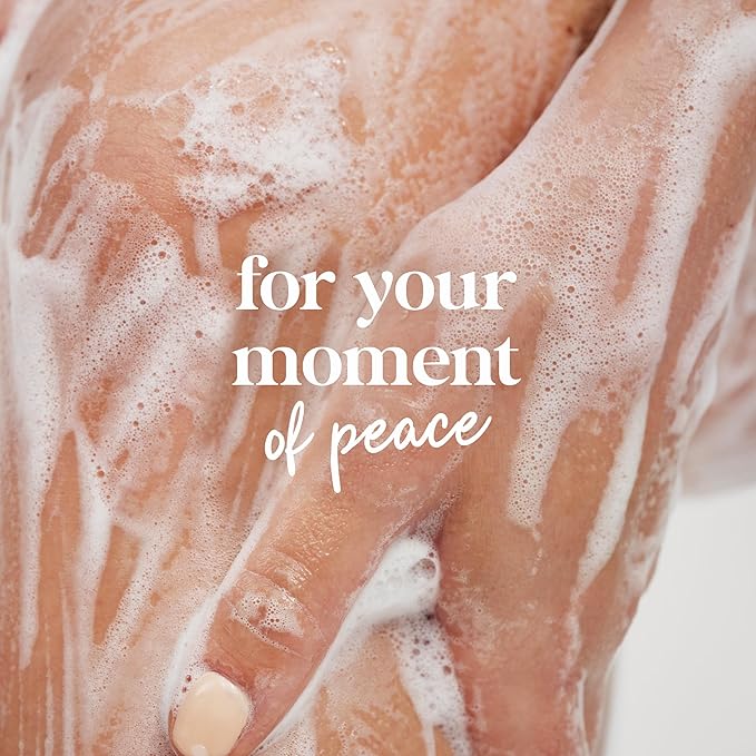 Dove Body Wash with Pump 3 Count Anti-Stress Blue Chamomile & Oat Milk, for 24hr Lotion-Soft Skin Moisturizing Skin Cleanser with No Sulfates No Parabens