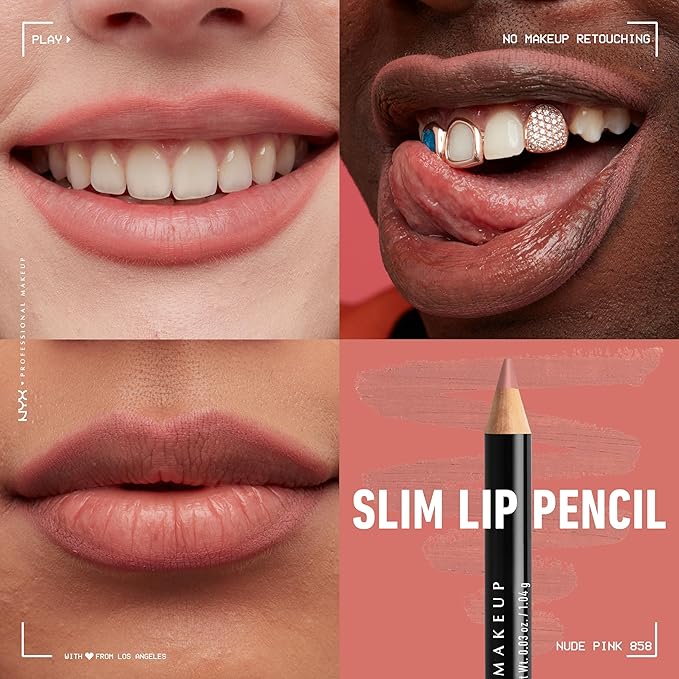 NYX PROFESSIONAL MAKEUP Slim Lip Pencil, Long-Lasting Creamy Lip