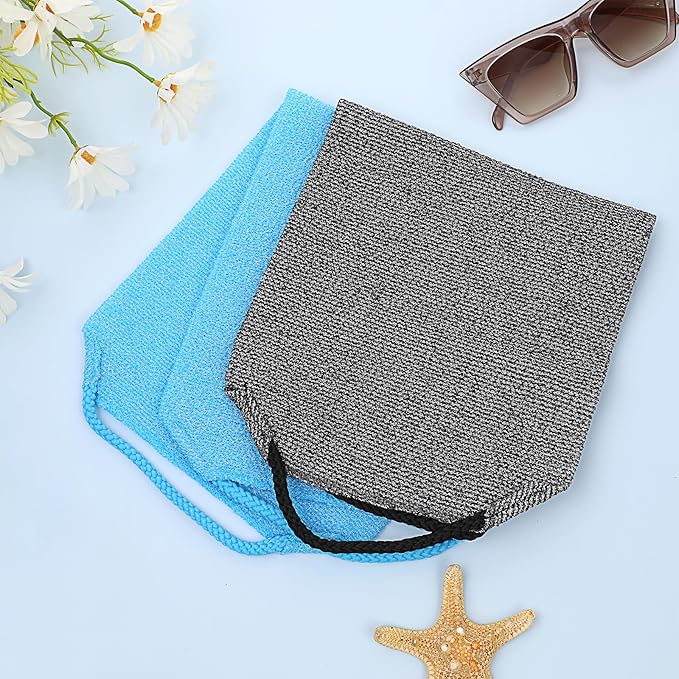 2pcs exfoliating back scrubber nylon