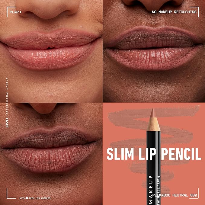 NYX PROFESSIONAL MAKEUP Slim Lip Pencil, Long-Lasting Creamy Lip