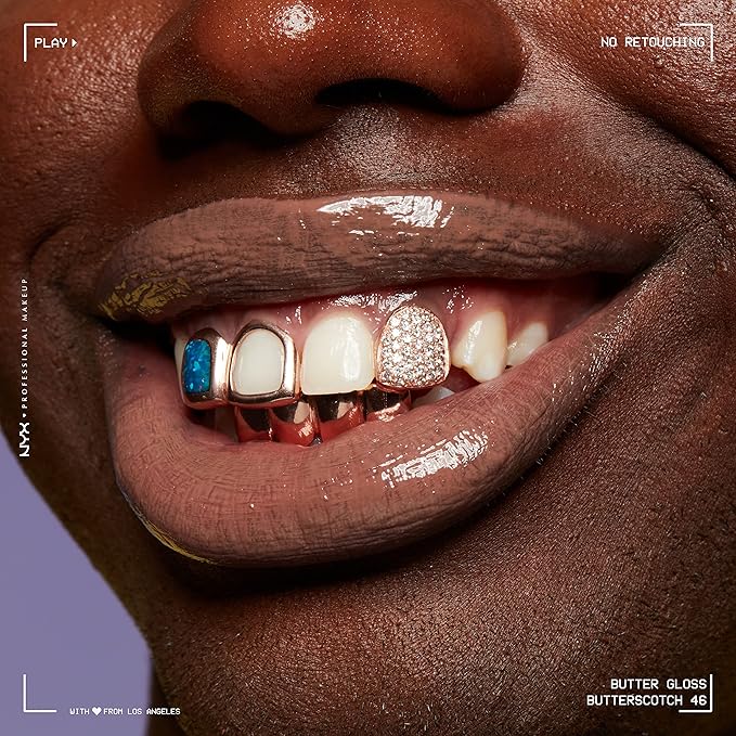 NYX PROFESSIONAL MAKEUP Butter Gloss Brown Sugar, Non-Sticky Lip Gloss - Butterscotch (Neutral Light Brown)