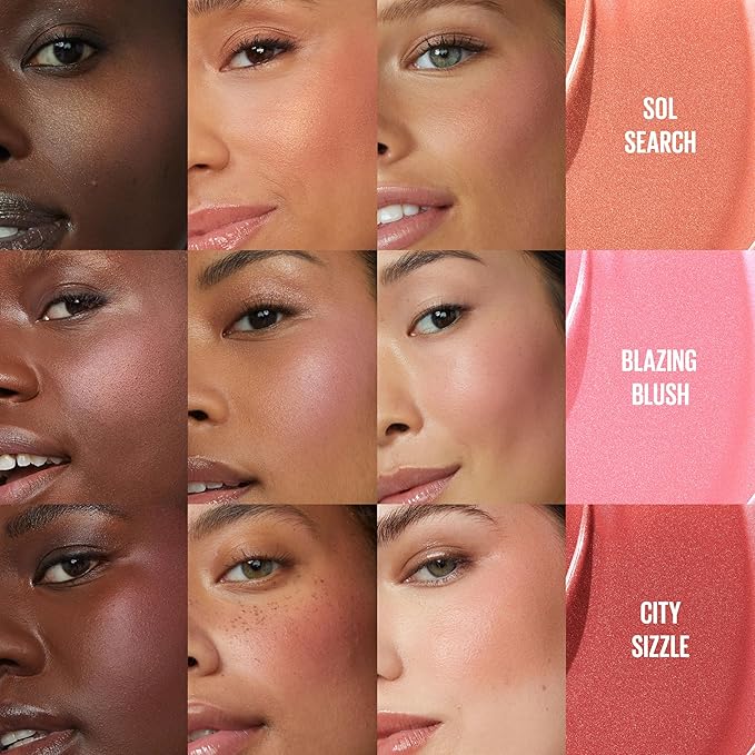 Maybelline Sunkisser Multi-Use Liquid Blush and Bronzer, Blendable, Longwear, Glowy Make Up, Blazing Blush, 1 Count