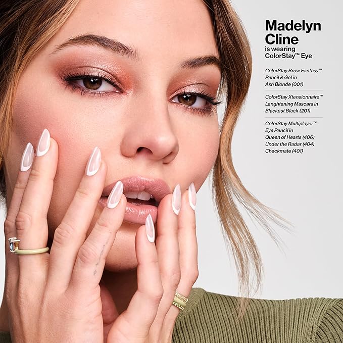 REVLON ColorStay Multiplayer Liquid-Glide Eye Pencil, Multi-Use Eye Makeup With Blending Brush, Blends Then Sets, Creamy Texture, Waterproof, Smudge-proof, Longwearing, 406 Queen of Hearts, 0.03 oz