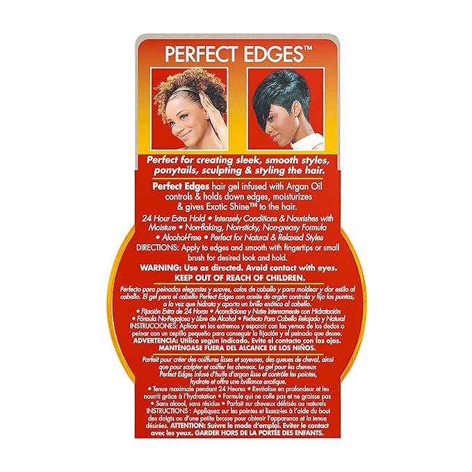 Creme of Nature with Argan Oil from Morocco Perfect Edges, 24 Hour Extra Hold with Moisture & Exotic Shine, 2.25 Ounce (Pack of 1)