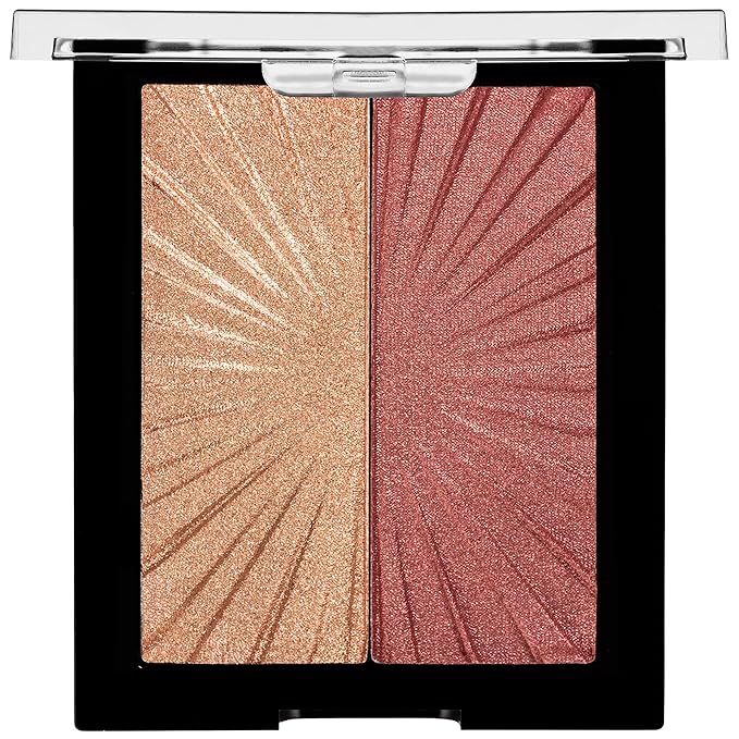 Wet n Wild MegaGlo Blushlighter, Blendable Blush & Highlighter Set, Shimmery Metallic Finish, Flash Me