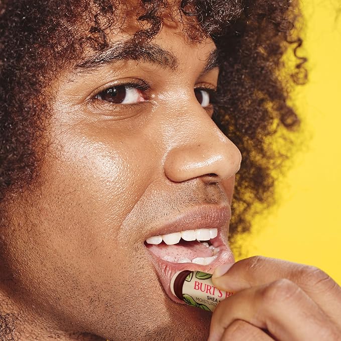 Burt's Bees Shea and Aloe Moisturizing Lip Balm, Lip Moisturizer With Responsibly Sourced Beeswax, Tint-Free, Natural Origin Conditioning Treatment, 4 Tubes, 0.15 oz.