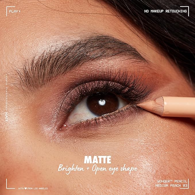 NYX PROFESSIONAL MAKEUP Wonder Pencil, Multi-Use Micro Highlighter Medium Peach