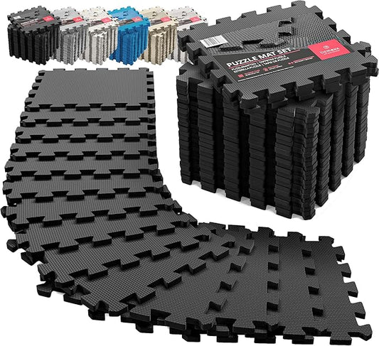 Gym Flooring Set - Interlocking EVA Soft Foam 18 Pieces