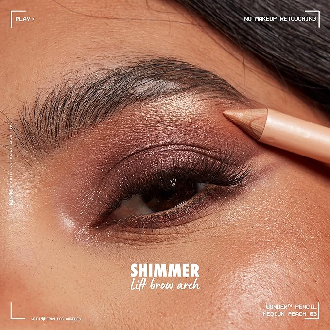 NYX PROFESSIONAL MAKEUP Wonder Pencil, Multi-Use Micro Highlighter Medium Peach