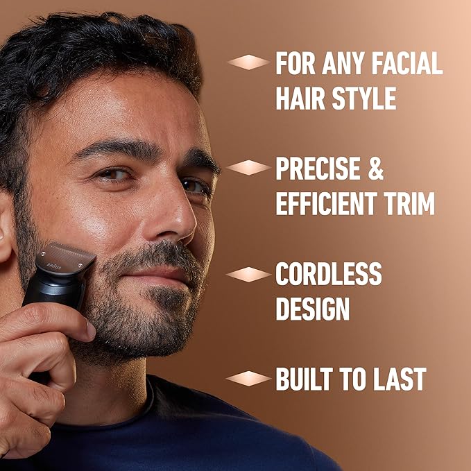 King C. Gillette Beard Trimmer PRO, 40 Length Settings, Cordless Design, Holiday Gifts for Men, 1 Trimmer, 1 Brush, 2 Combs, 1 Charger and 1 Zip Pouch