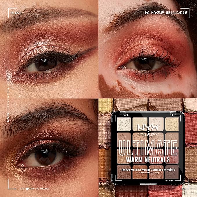 NYX PROFESSIONAL MAKEUP, Ultimate Shadow Palette, Eyeshadow Palette - Warm Neutrals
