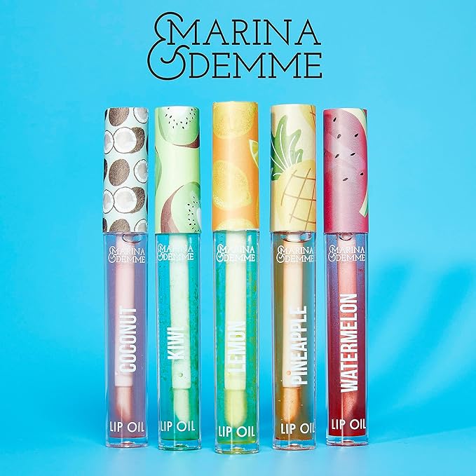 Marina and Demme 5 Piece Tropical Lip Oil Glosses